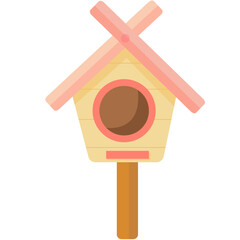 Cute and Colorful Pastel Birdhouse Collection Vector Illustrations