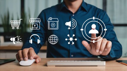 Digital marketing strategist targeting customer engagement through online channels and data analysis