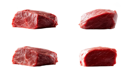 Sizzling and delicious, four perfectly grilled cuts of meat on a dark, enticing background.