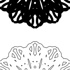 モノクロのレース模様の背景