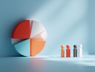 Business team pie chart data visualization analytics corporate strategy plan