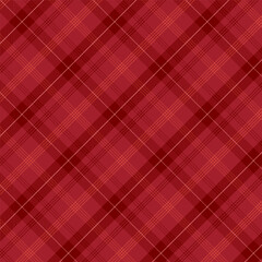 Plaid pattern with twill weave in maroon red.Autumn winter tartan check seamless pattern.Christmas vector illustration geometric background for fabric and prints.