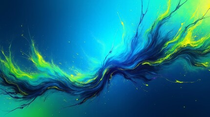 Electric Blue Splash with Swirling Motion