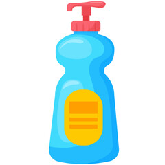 Household Cleaning Products and Detergents Vector Set