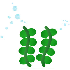 Seaweed-abstract green background
