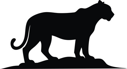 An Tiger silhouette in vector form