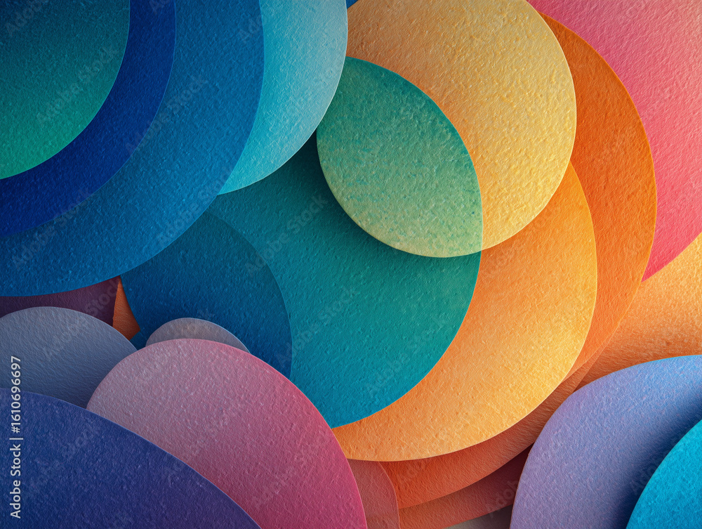 Poster vibrant, colorful abstract circles create a dynamic and modern background design for any project