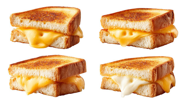 Crispy goldenbrown toast, four perfectly toasted slices of bread for a delicious breakfast or snack. - Powered by Adobe