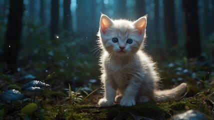 Obraz premium cat on the ground