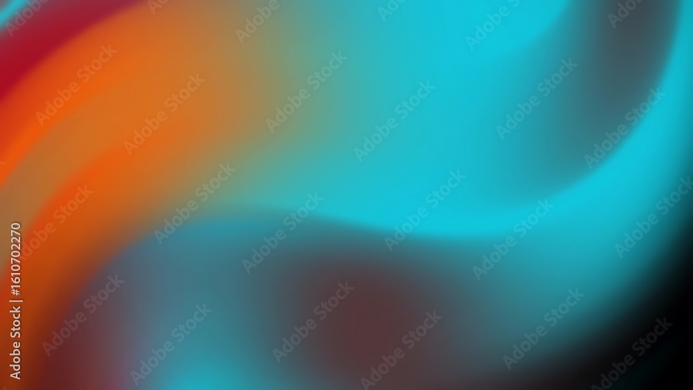 Poster ombre berry blaze abstract gradient background with smooth transitions of orange and blue colors, cr