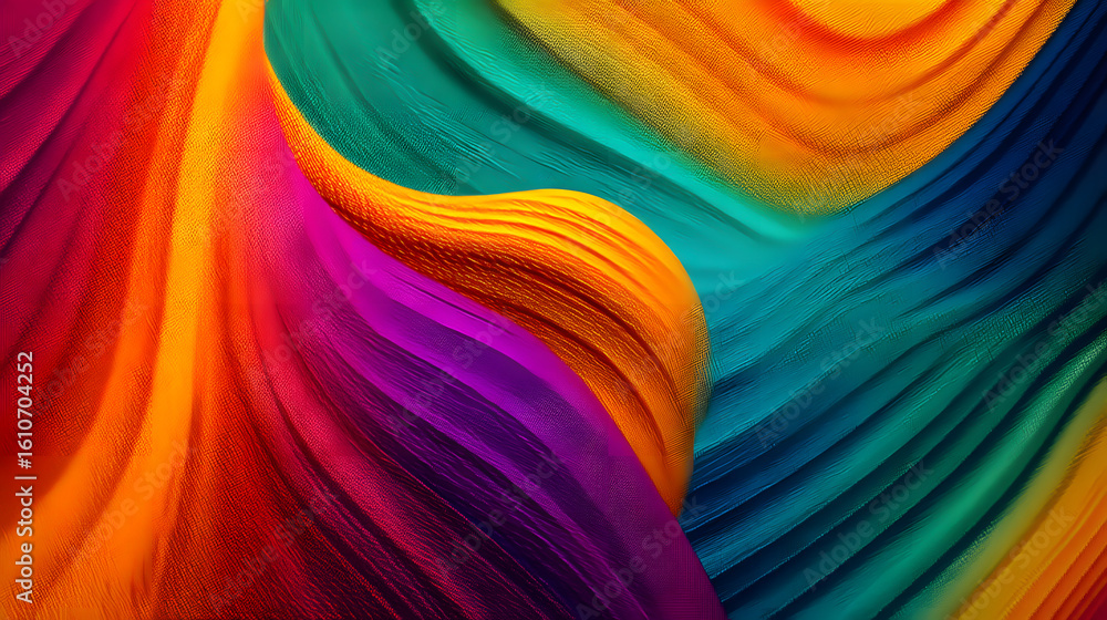 Poster vibrant fluid dynamics: a mesmerizing artwork showcasing an abstract composition with flowing lines 