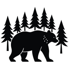 bear wildlife silhouette