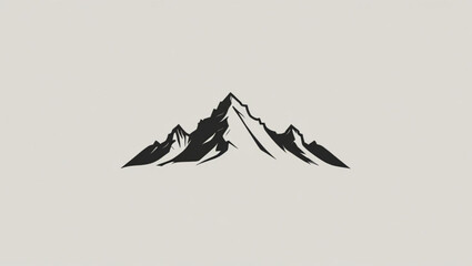 Vintage mountain peak emblem
