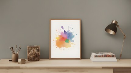 Obraz premium Vibrant Abstract Watercolor Splash Artwork in Lucid Realism Style – Colorful Artistic Expression for Modern Design and Decor. 