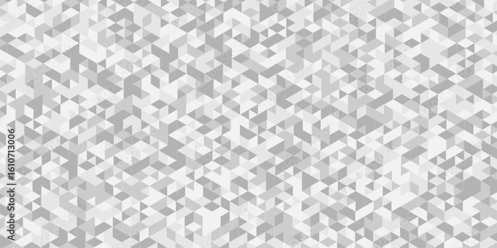 Poster geometric seamless white, gray cube square low polygon texture wallpaper. abstract surface creative 