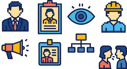 supervisor icon set. eps 10 illustration