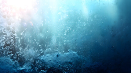 Ocean Depths: A serene and immersive image captures the depths of the ocean with a soft glow, conveying a sense of tranquility and mystery.