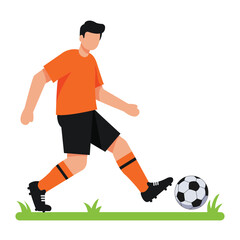 soccer player vector art design illustration