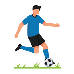 soccer player vector clipart design illustration