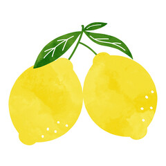 水彩で描いたレモンのイラスト / Watercolor Lemon Illustration