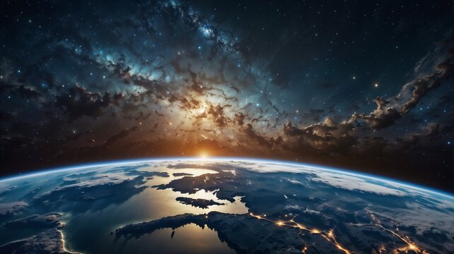 planet earth in space