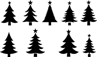 Obraz premium : Pine Tree Trio vector bundle