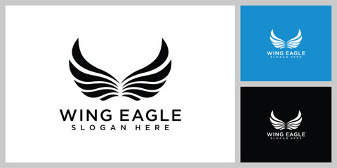 wing eagle logo vector design template