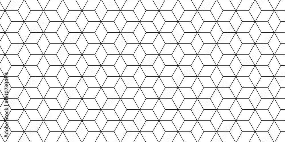 Poster seamless pattern with hexagon square cube geometric pattern shapes grid metal element texture design
