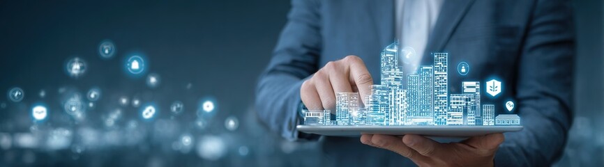Smart city technology digital building design architecture