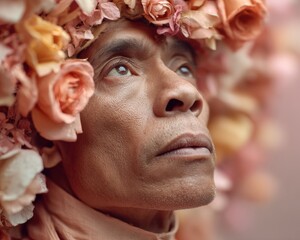 Authentic Lempira Day Indigenous Leader Portrait with Floral Headdress for Premium Autumn Heritage Campaigns and Hispanic Heritage Month Marketing Content