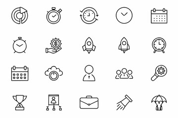 Fototapeta premium A creative and elegant bundle reflecting time as an asset and resource. Best for finance-business visuals, leadership courses, or coaching brands.