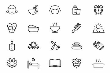 A peaceful line art bundle capturing calm and mindful morning rituals. Perfect for wellness blogs, printable planners, and self-care illustrations.