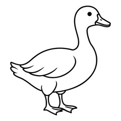 Simple cartoon duck illustration