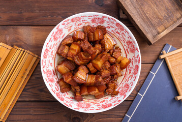 Braised pork in brown sauce, a Chinese delicacy