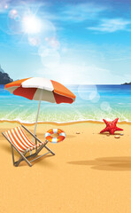 summer beach view background