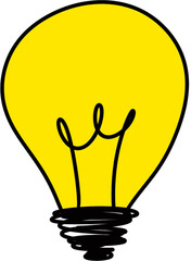 Bulb light idea illustration 