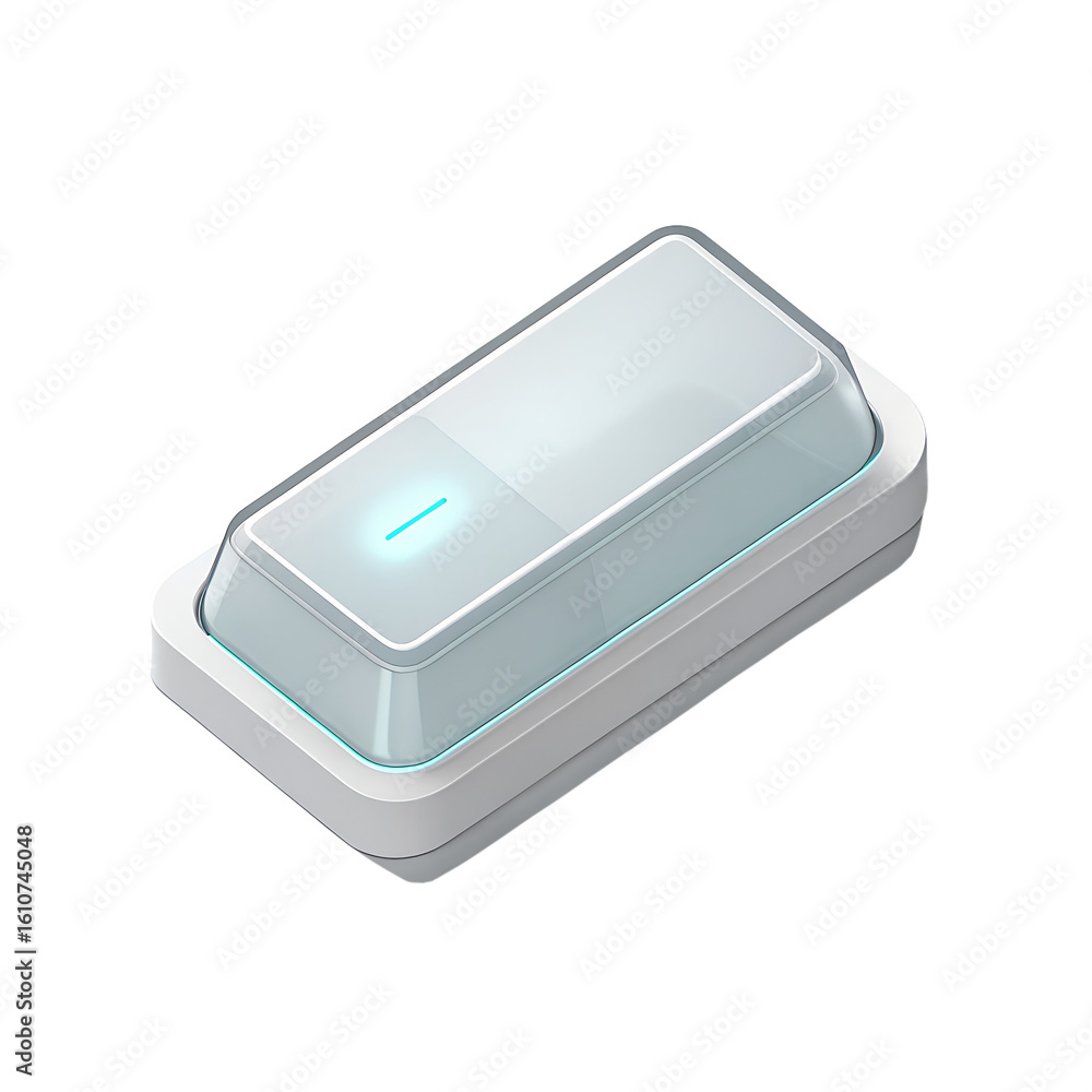Poster modern illuminated button isolated on transparent background