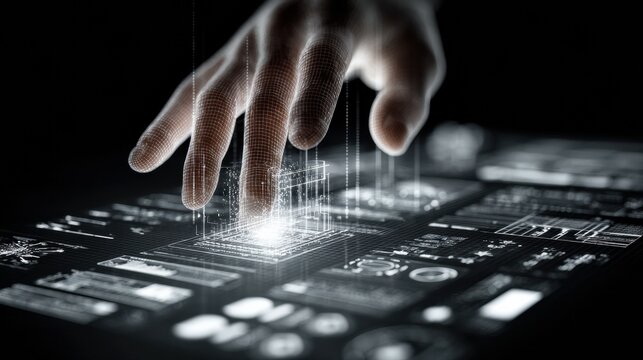 Professional Futuristic VR Interface with Seamless Holographic Flowchart Visuals for Intuitive Programming and Modern Tech Education Marketing