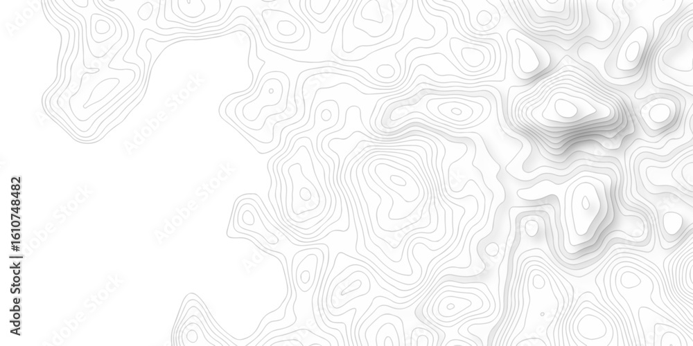 Poster abstract vector lines topographic contour lines grid map seamless pattern. geographic mountain relie