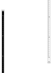 縦向きの左右にあるシンプルな巻尺ライン