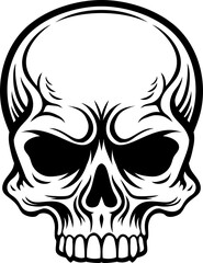 Skull Grim Reaper Skeleton Halloween Illustration