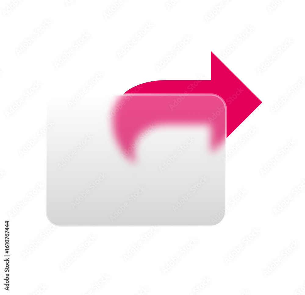 Poster abstract modern pink arrow navigating white button interface element