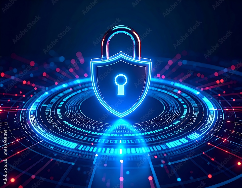 Aufkleber digital lock protecting data on a circuit board