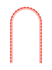 Durga Puja festive frame with traditional borders and vibrant background, ideal for sale banners, festival offers, and promotional ads. Perfect for print and digital use.