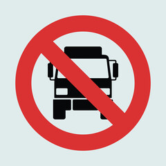 No trucks allowed road sign symbol