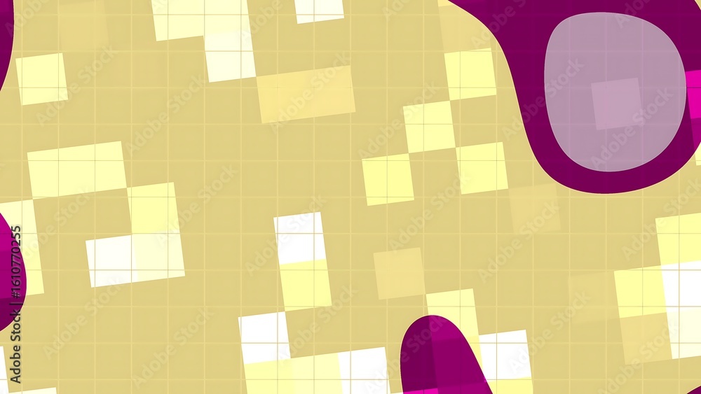 Poster desertcore abstracts liquid blink square abstract composition with geometric shapes, grid pattern, a