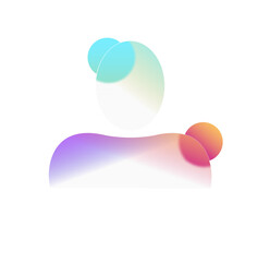 Abstract Colorful Gradient Person Icon:  Modern, Minimalist, and Peaceful Design.