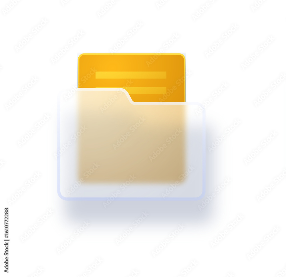 Poster digital file folder icon: modern, clean, and professional design for software interface.