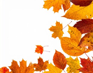 紅葉した落葉　壁紙　イラスト