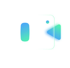 Abstract Teal and Blue Gradient Shapes: Modern Tech Design Element